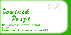 dominik poszt business card